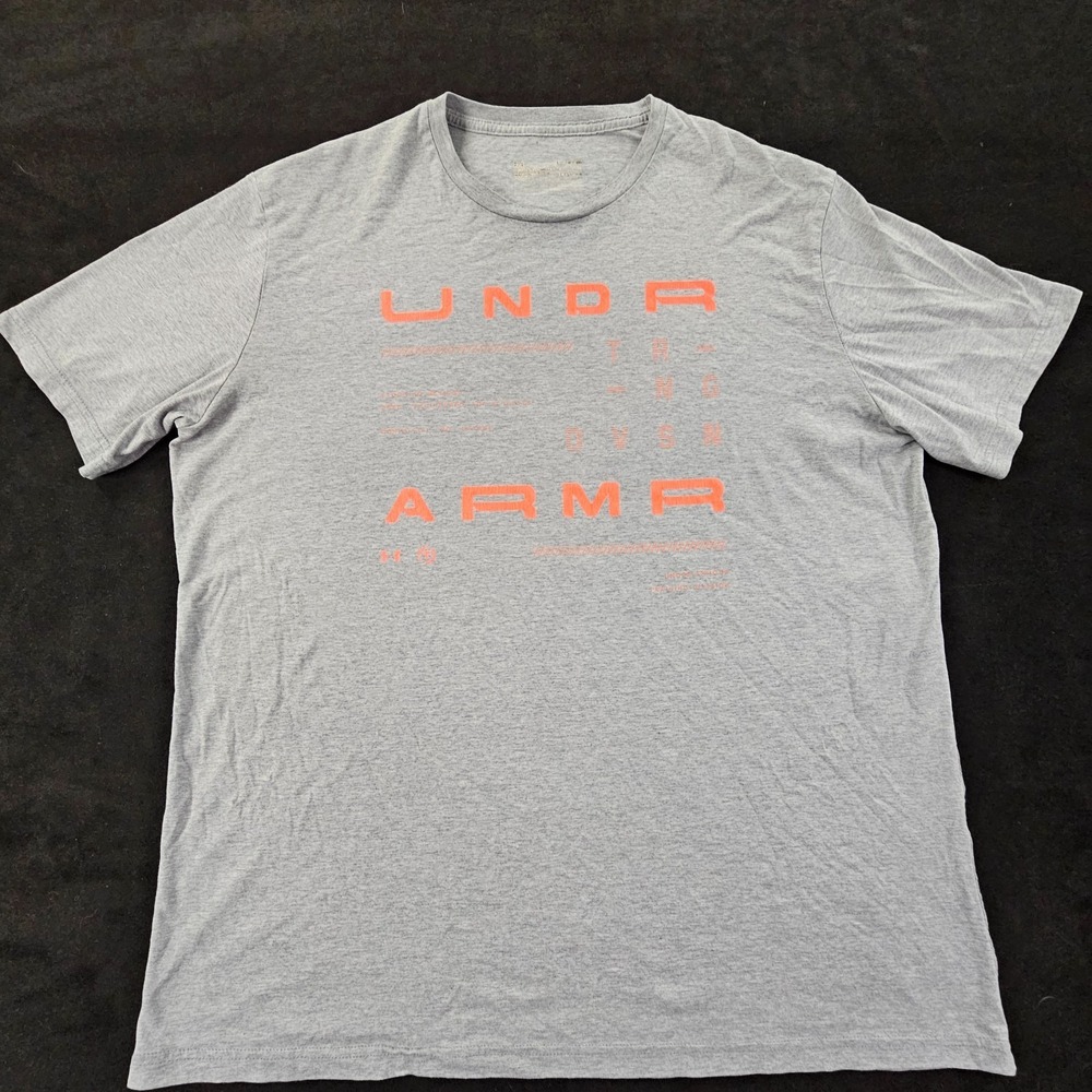 Under Armour Training Division HeatGear Loose Gray Short Sleeve T-Shirt Men's XL
